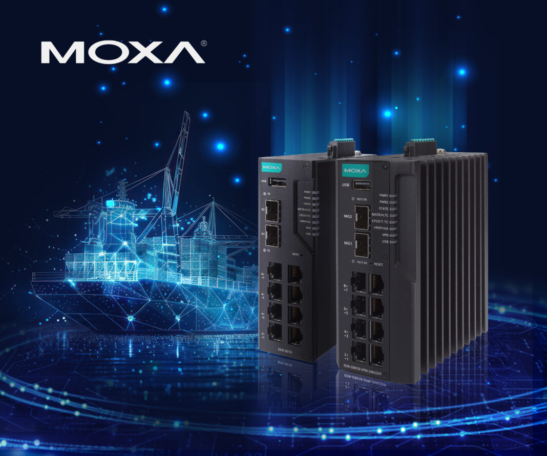 Moxa工業路由器EDR-G9010和EDR-8010取得 DNV安全等級2與 IEC 61162-460型式認可，滿足海事應用網路安全嚴格要求