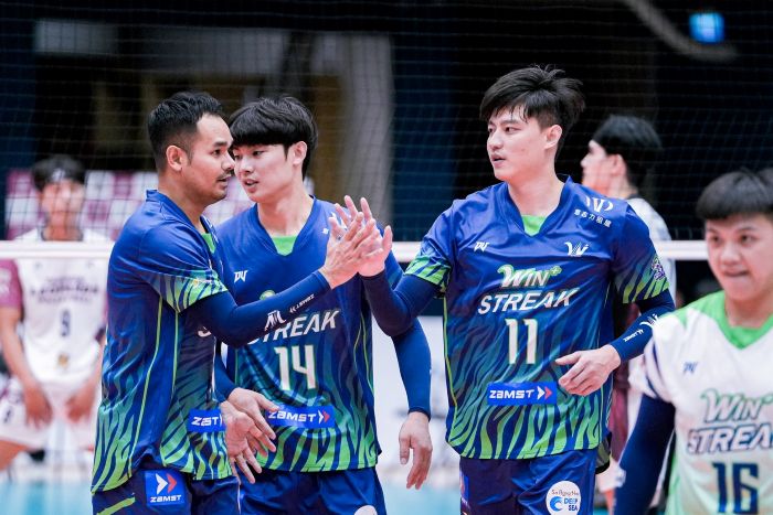 臺中連莊今（9）作客桃園雲豹飛將主場——中原大學體育館豪取開季 11 連勝，穩居聯盟榜首。圖/臺中連莊提供