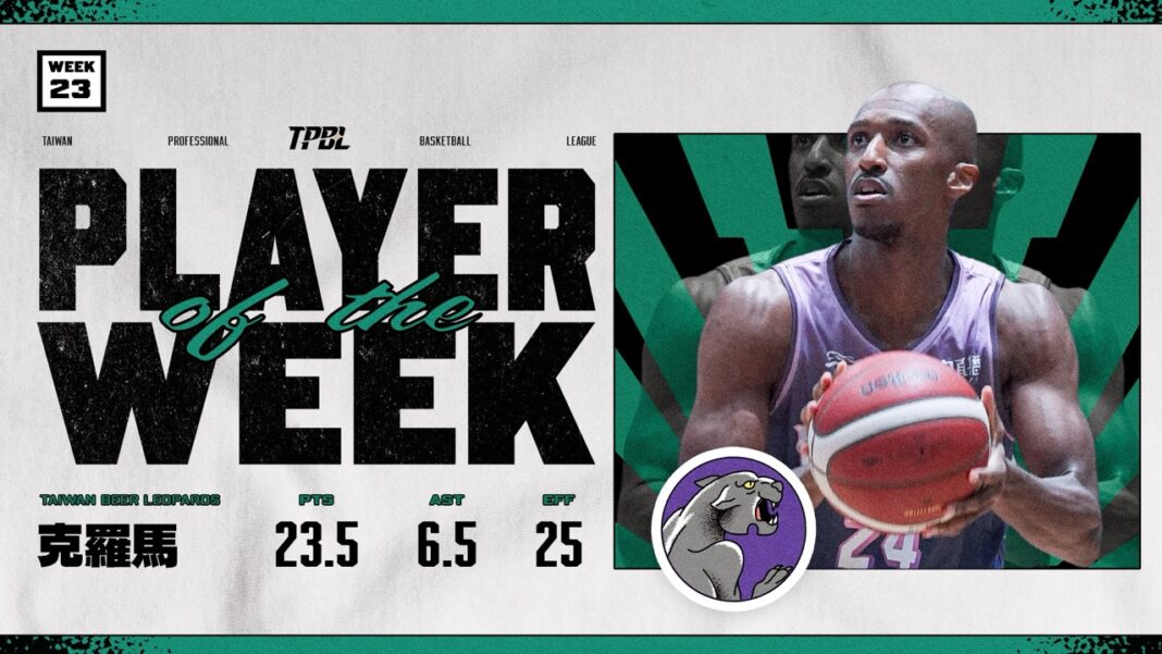 TPBL第二十三週單週最有價值球員（MVP）由克羅馬拿下。圖/TPBL提供