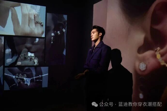 于適出席 CHAUMET 上海活動　藏藍西裝演繹法式紳士魅力。圖/取自微信