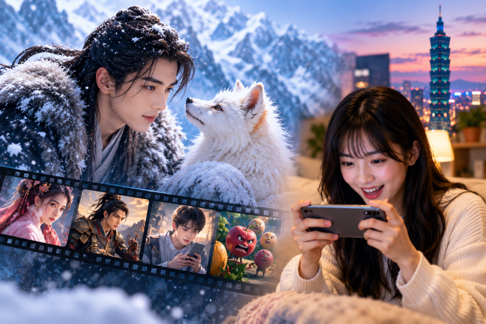 大陸AI短劇《雪山救狐》在台掀追劇熱潮！多元題材吸引年輕觀眾關注。圖/AI生成